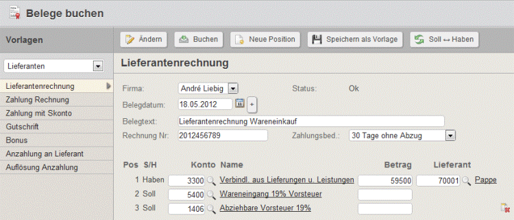 Buchung der Endabrechnung mit Collmex Buchung der Endabrechnung mit Collmex